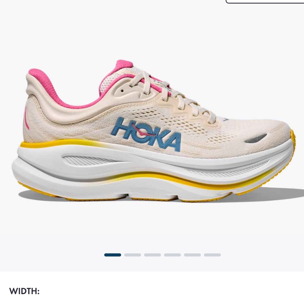 Hoka bondi 9 Women's Alabaster and Birch running Shoes